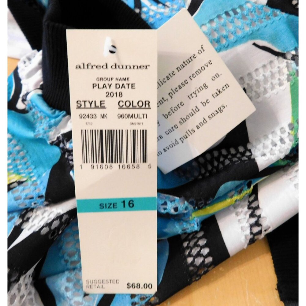 Alfred Dunner Play Date Jacket Womens Size 16 Multicolor Floral Zips Lightweight - Picture 7 of 8